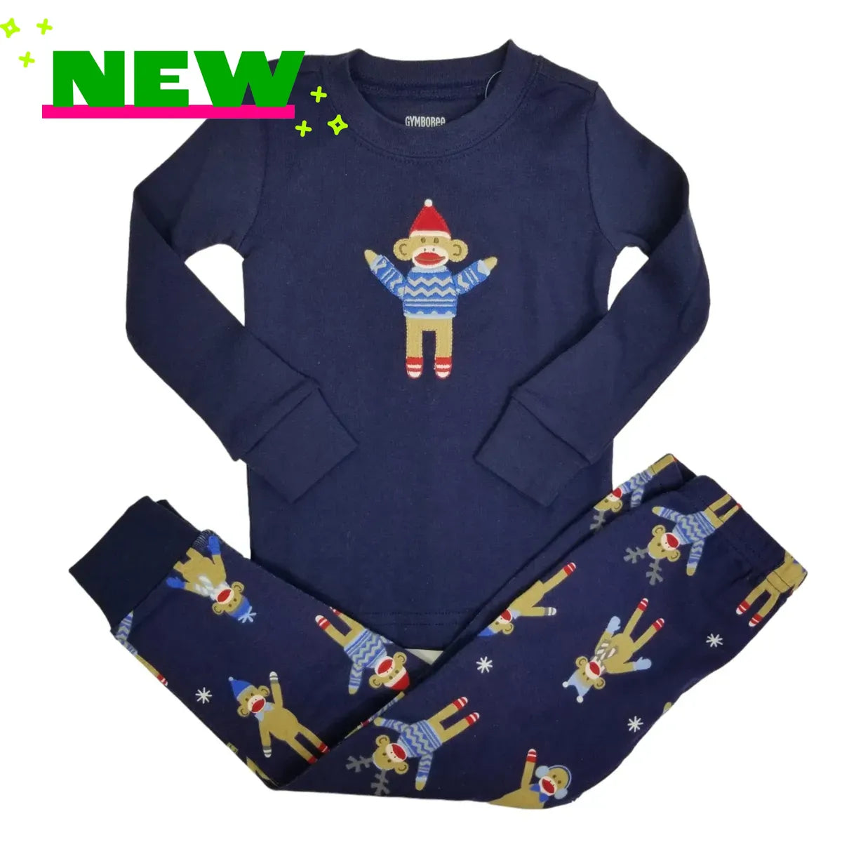 Gymboree 2T Sock Monkey Pajamas Set Gymmies