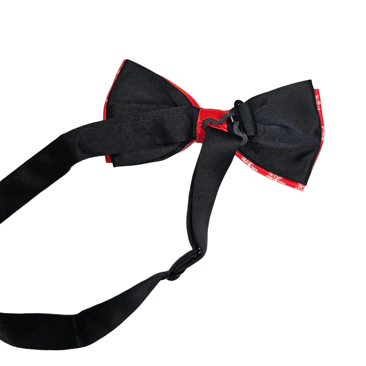 Black Red Snowflake Bowtie
