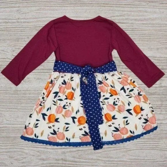 Size 2 Maroon Pumpkin Fall Dress