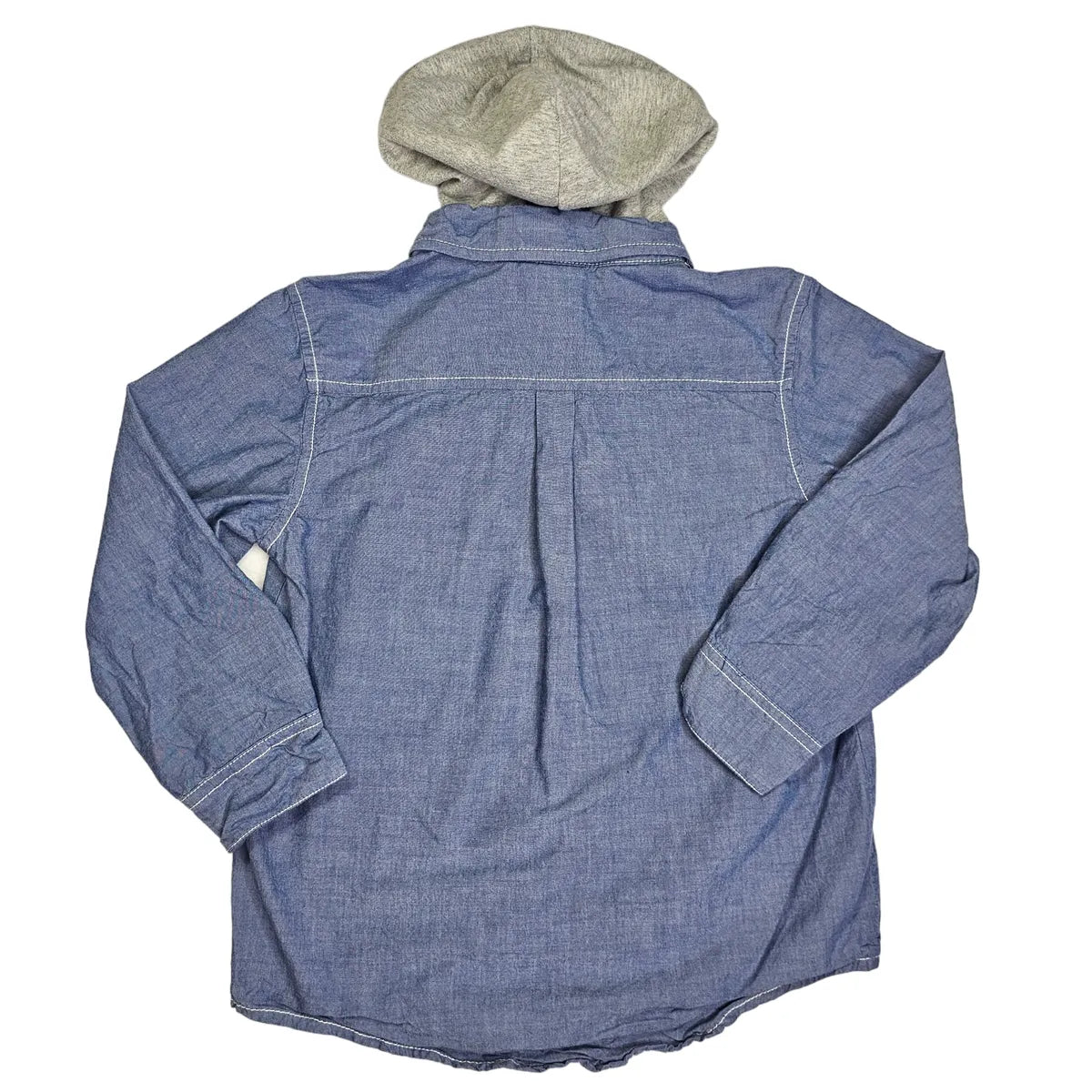 Crazy 8 Small 5/6 Chambray Hooded Button Up