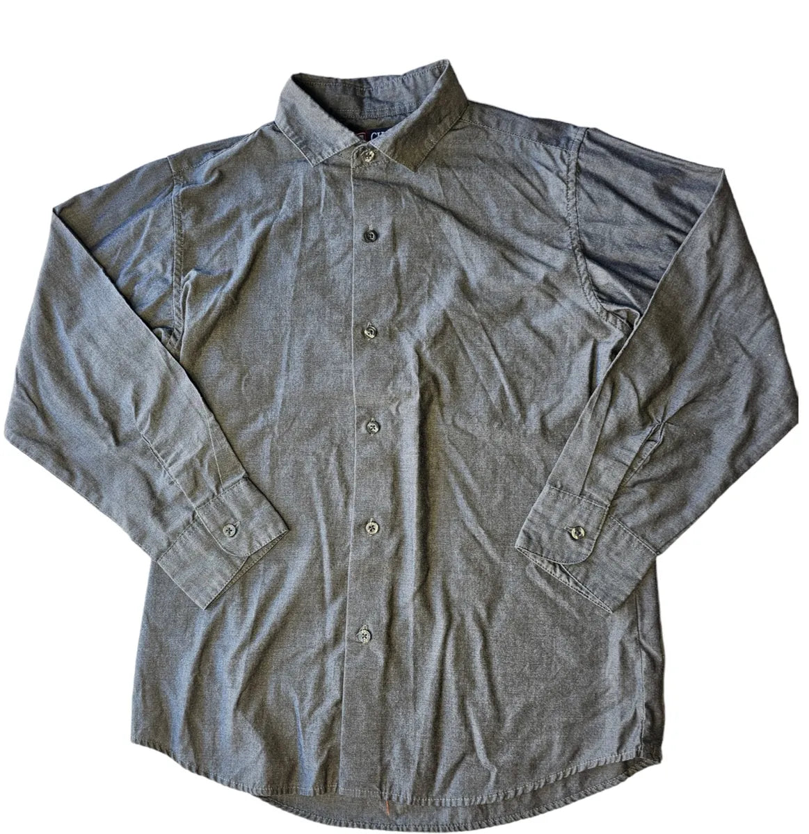 Chaps M 10/12 Dark Gray Button Up Shirt