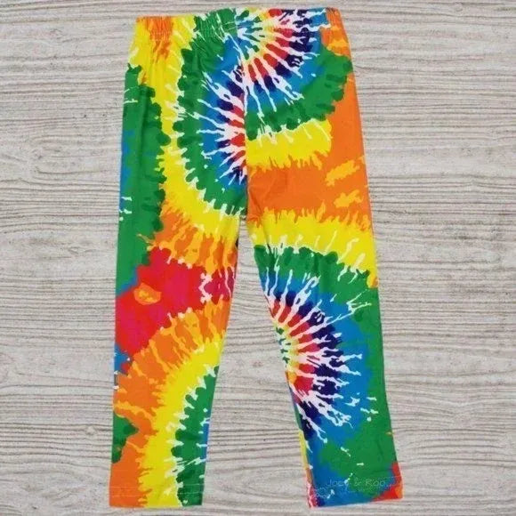 Orange Tie Dye Leggings Tunic & Scarf Set